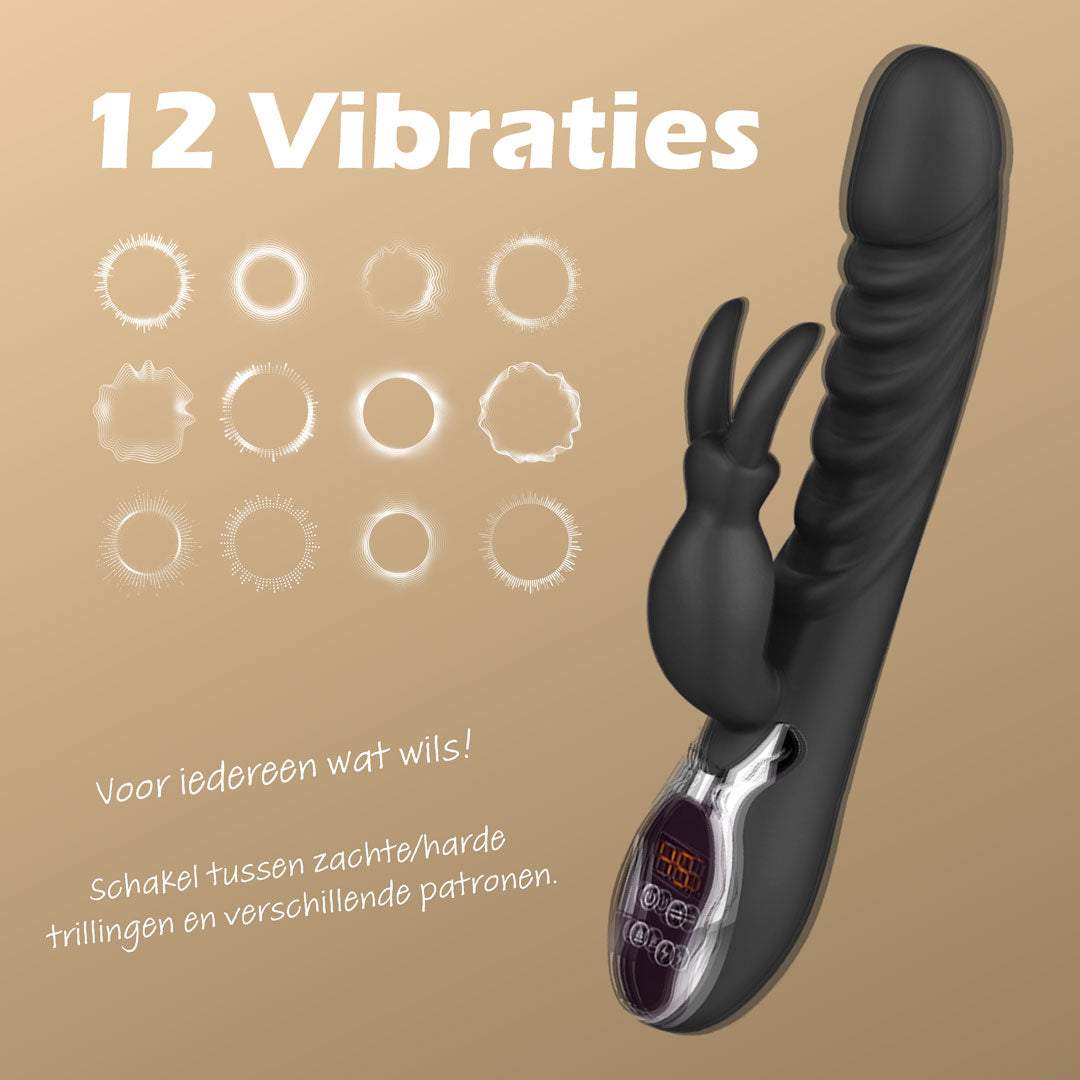 12 vibraties beschikbaar op de vibrator