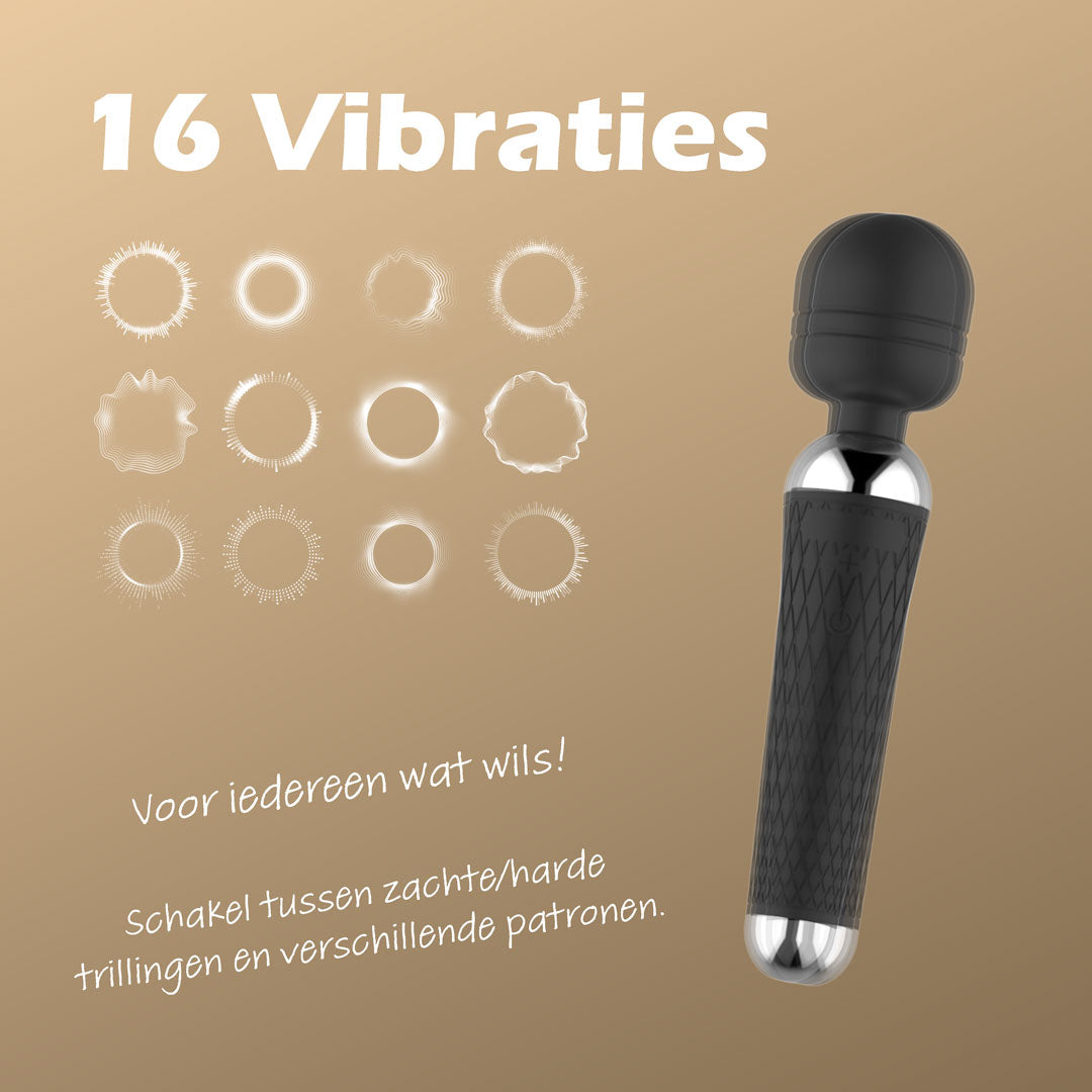 16 vibratiemogelijkheden van de wand vibrator