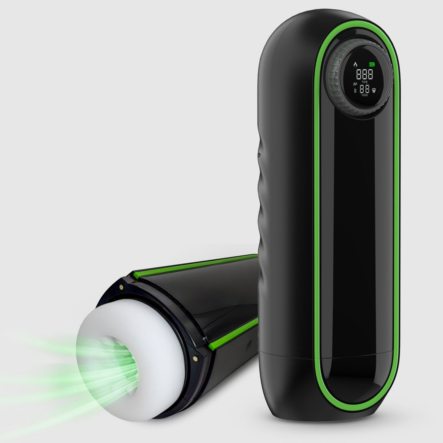 Masturbator Madrid | Stoot- zuig- & trilfunctie | Verwarmd | LED Scherm