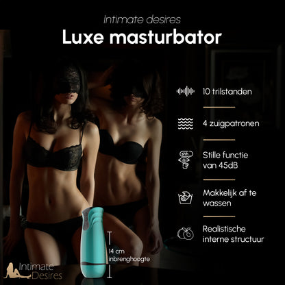 Masturbator voor man | Zuig- & Trilfunctie | Orgasme Modus