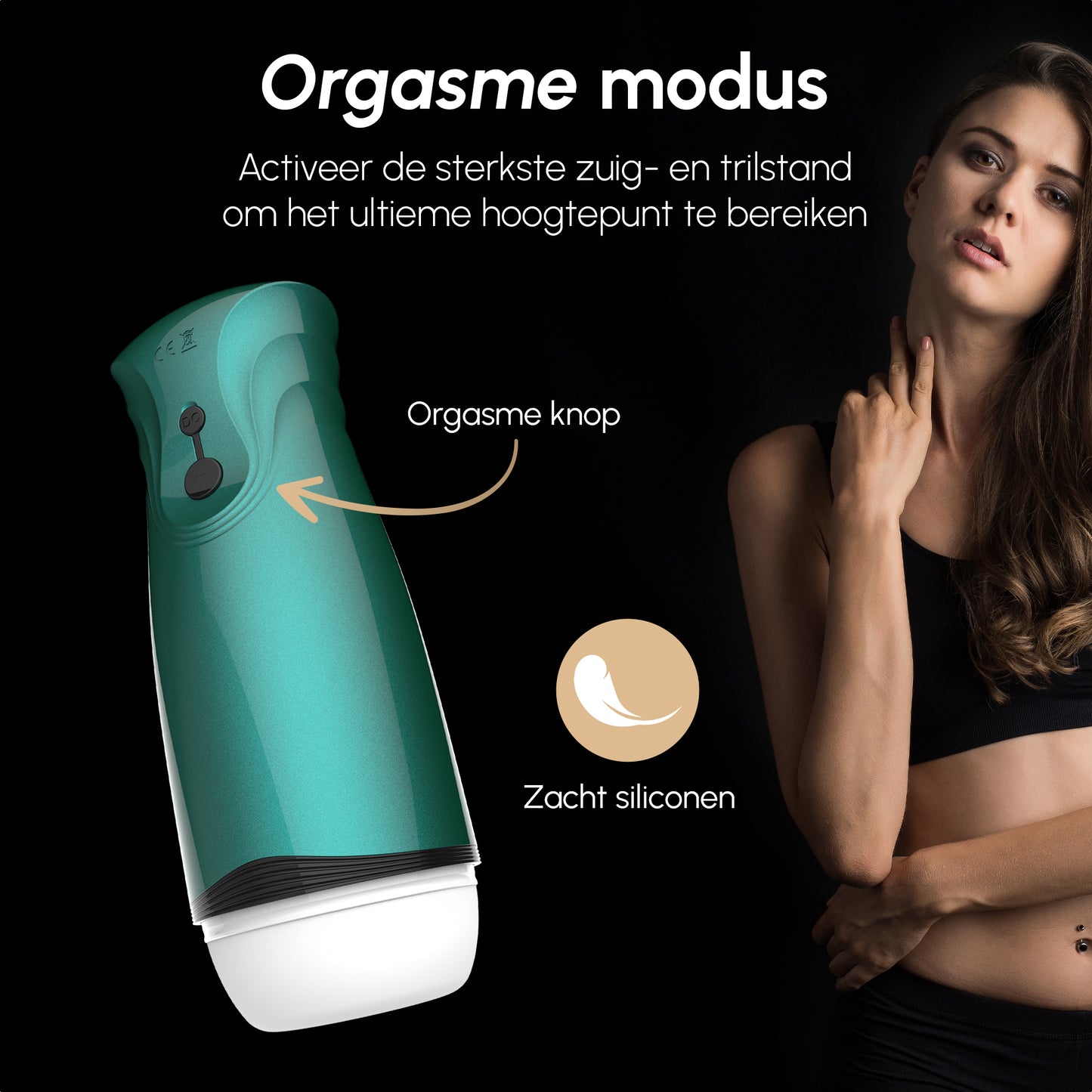 Masturbator voor man | Zuig- & Trilfunctie | Orgasme Modus