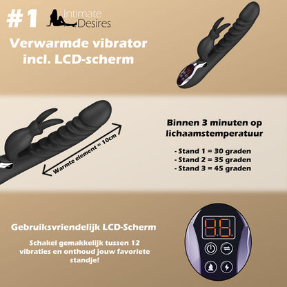 Infographic verwarmde vibrator met LCD-scherm