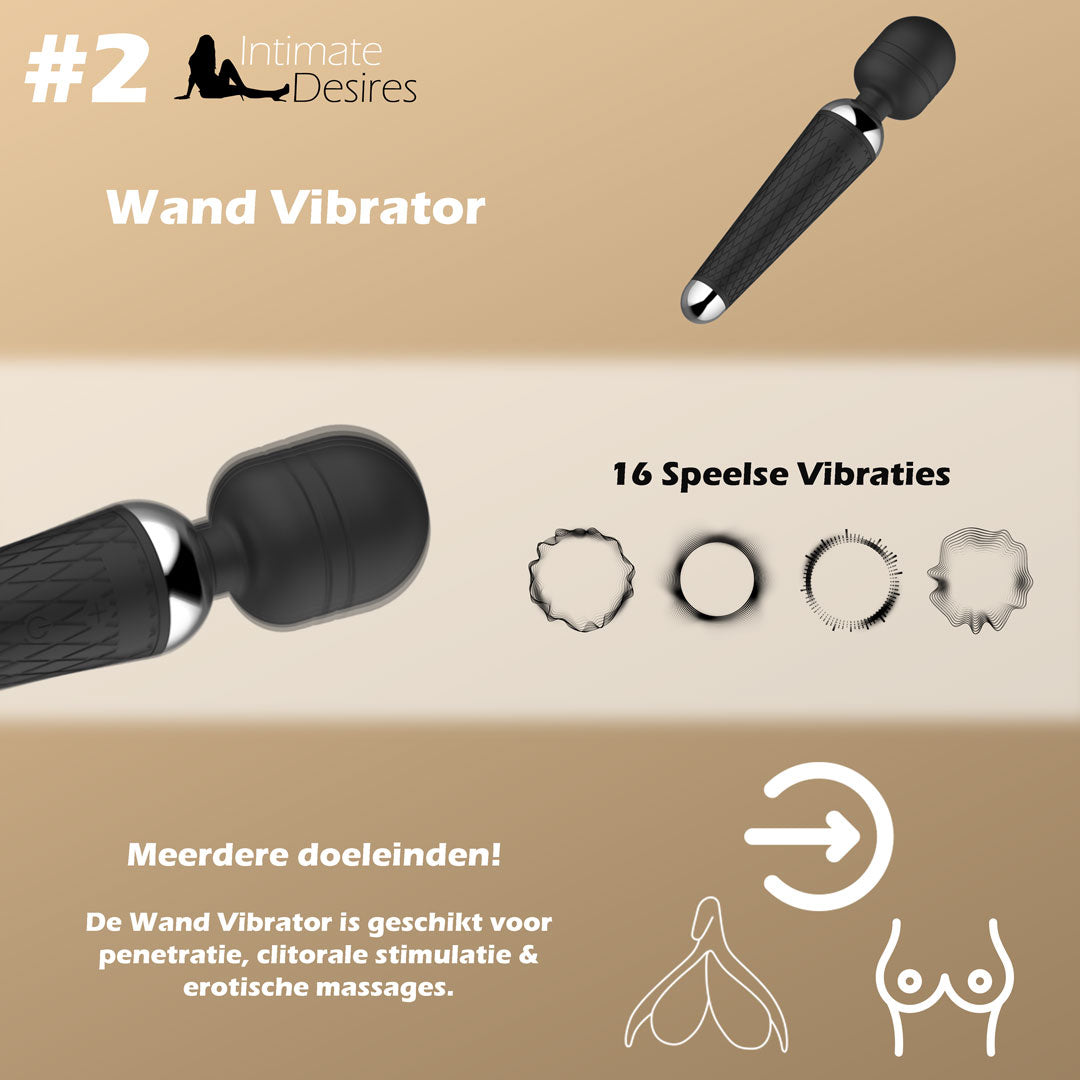 Infographic wand vibrator