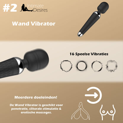 Infographic wand vibrator