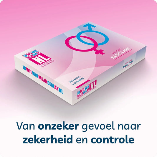 Basic Care 2 in 1 SOA thuistest: test op Chlamydia en Gonorroe. Discreet, anoniem en zelfde dag uitslag.