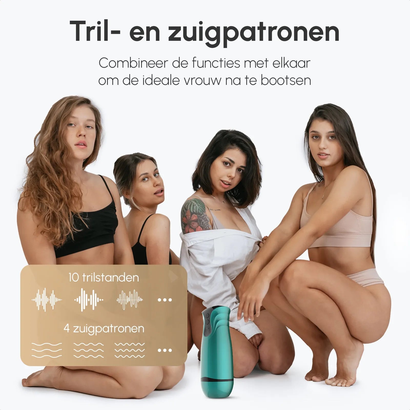 Tril- en zuigpatronen van de London Masturbator