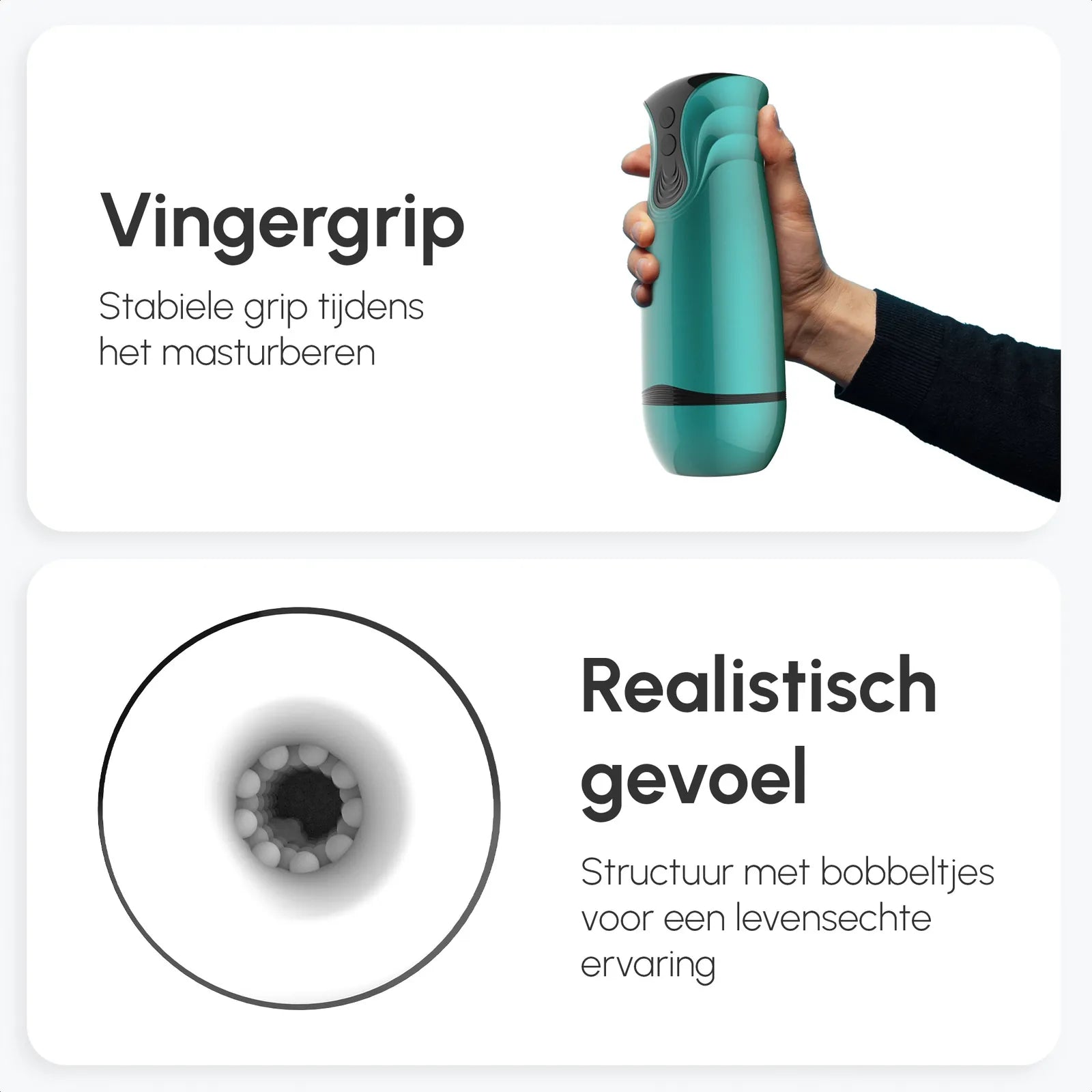 Vingergrip voor een realistisch gevoel