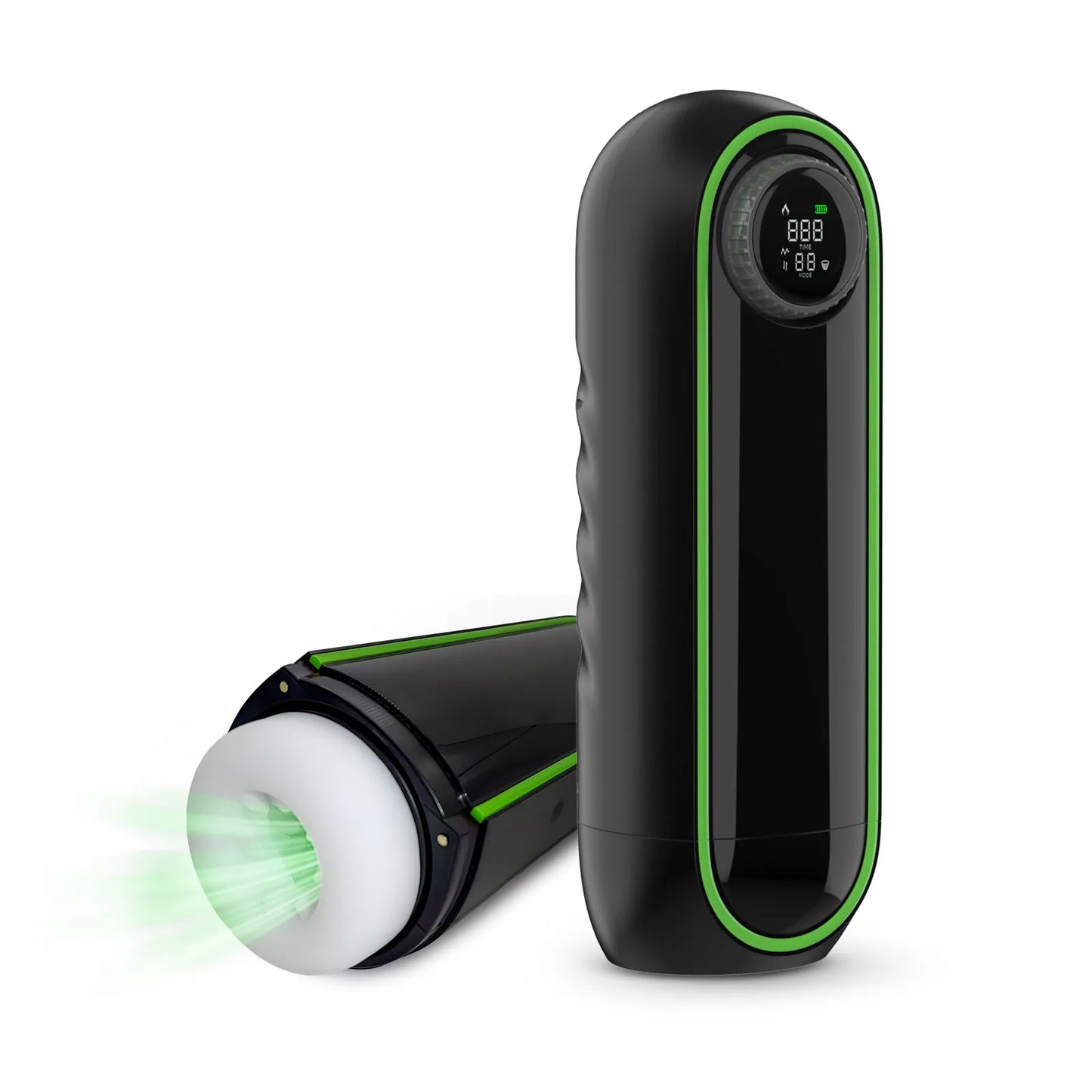 Madrid Masturbator met stoot-, zuig- en trilfunctie, verwarmd met LED scherm