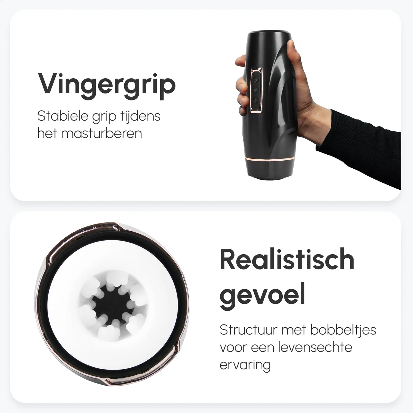 Vingergrip voor een realistisch gevoel