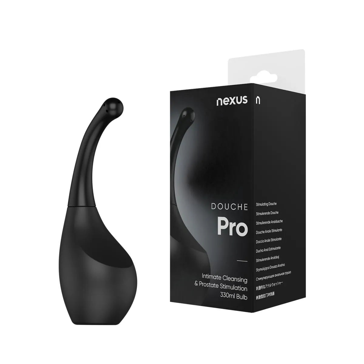 Nexus anale douche Pro met verpakking, stimulerende douche met 360 graden spoeling van 330 ml