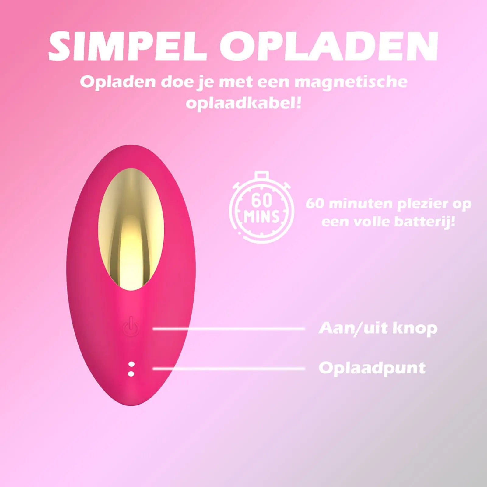 Detailfoto van de luchtdruk vibrator met zichtbaar oplaadpunt