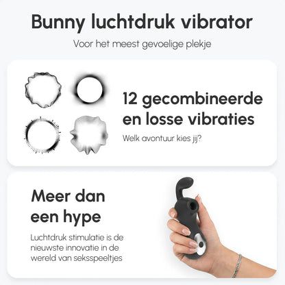 Bunny luchtdrukvibrator uit de Pleasure Box